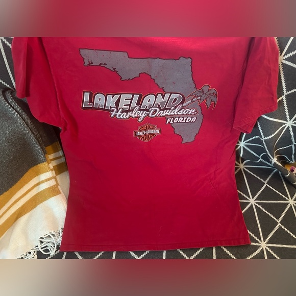 Harley-Davidson biker Santa motorcycle Christmas tee Lakeland Florida size small - Picture 8 of 8